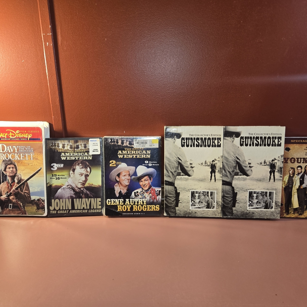 Set Of 3 Western Dvd Sets And 3 Vhs Westerns Some Collectible Sets Country Good